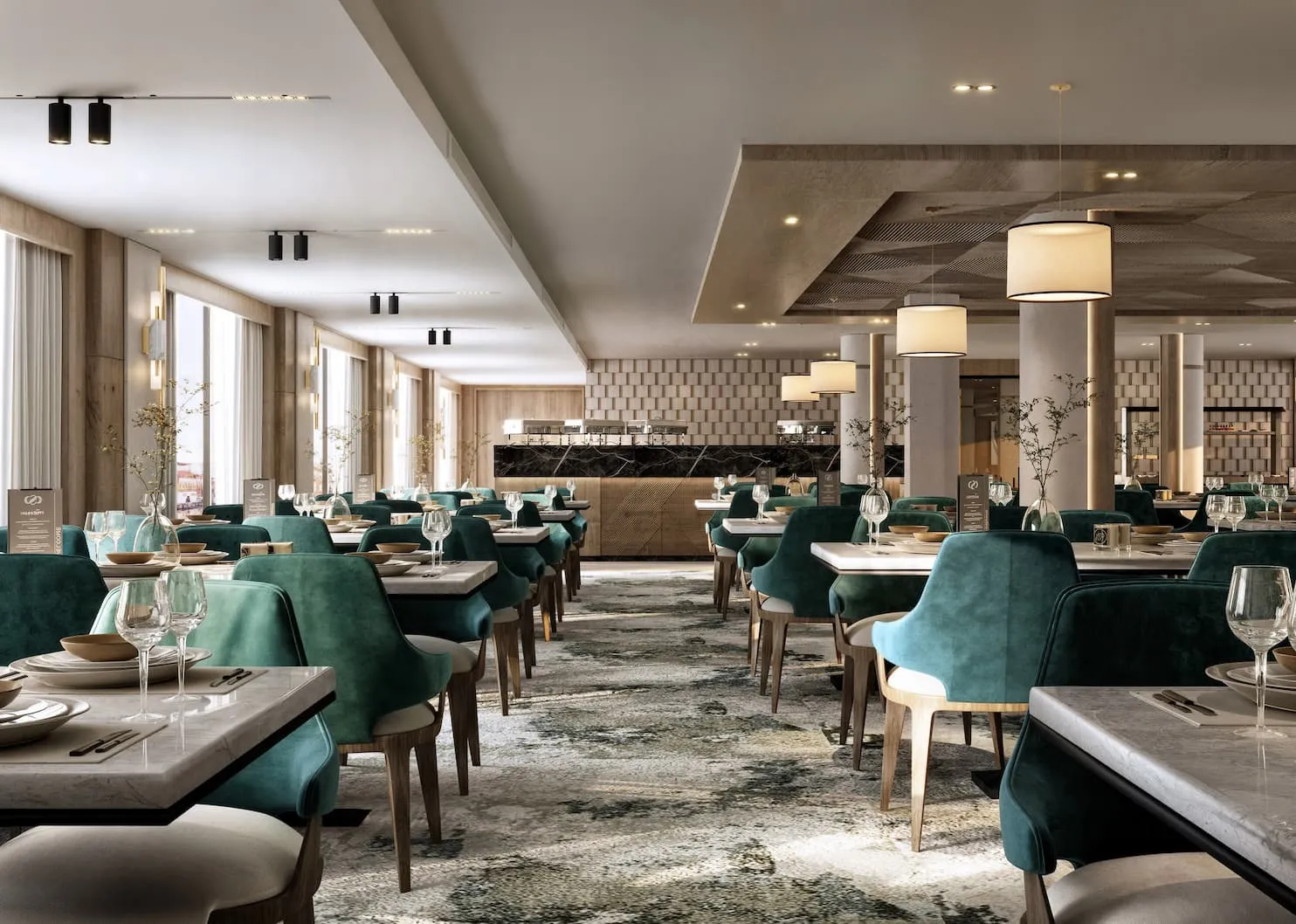 Restaurant aboard the Royal Princess Amira Nile cruise